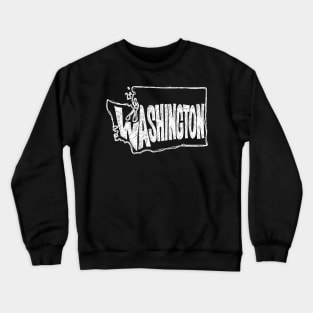 Washington (White Graphic) Crewneck Sweatshirt